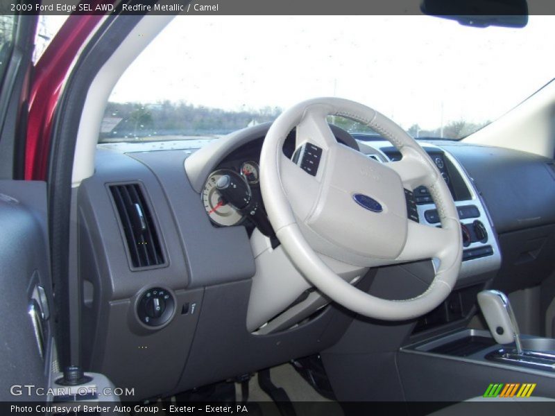 Redfire Metallic / Camel 2009 Ford Edge SEL AWD