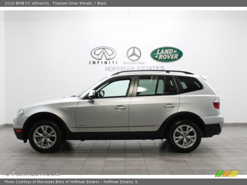 Titanium Silver Metallic / Black 2010 BMW X3 xDrive30i
