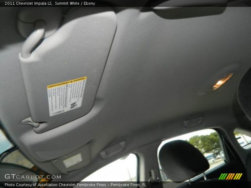 Summit White / Ebony 2011 Chevrolet Impala LS