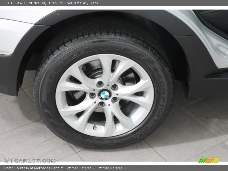 Titanium Silver Metallic / Black 2010 BMW X3 xDrive30i