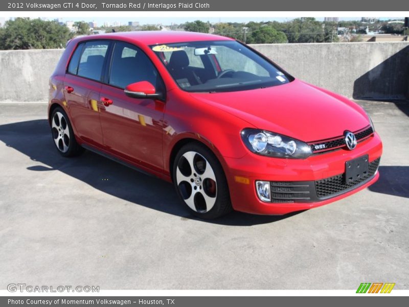Tornado Red / Interlagos Plaid Cloth 2012 Volkswagen GTI 4 Door