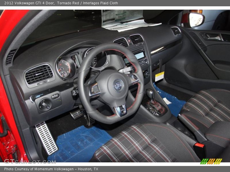 Tornado Red / Interlagos Plaid Cloth 2012 Volkswagen GTI 4 Door