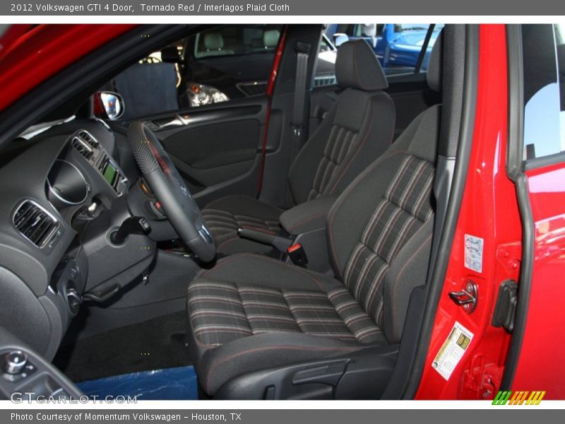 Tornado Red / Interlagos Plaid Cloth 2012 Volkswagen GTI 4 Door