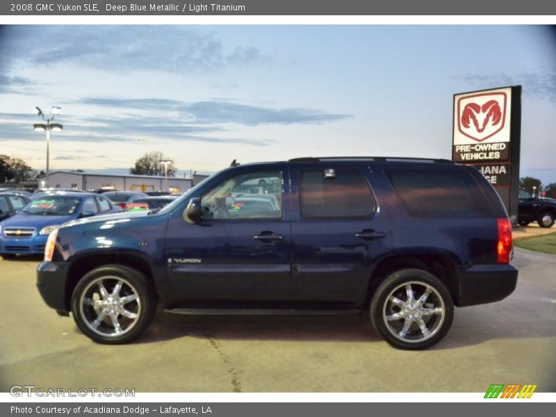 Deep Blue Metallic / Light Titanium 2008 GMC Yukon SLE