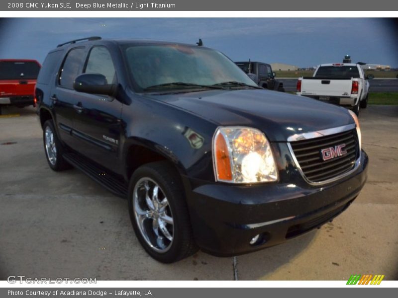 Deep Blue Metallic / Light Titanium 2008 GMC Yukon SLE