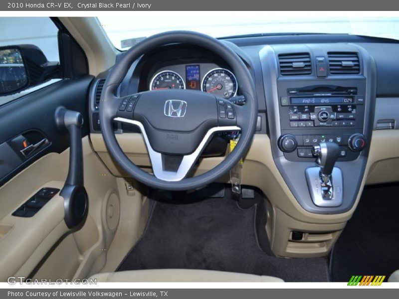 Crystal Black Pearl / Ivory 2010 Honda CR-V EX