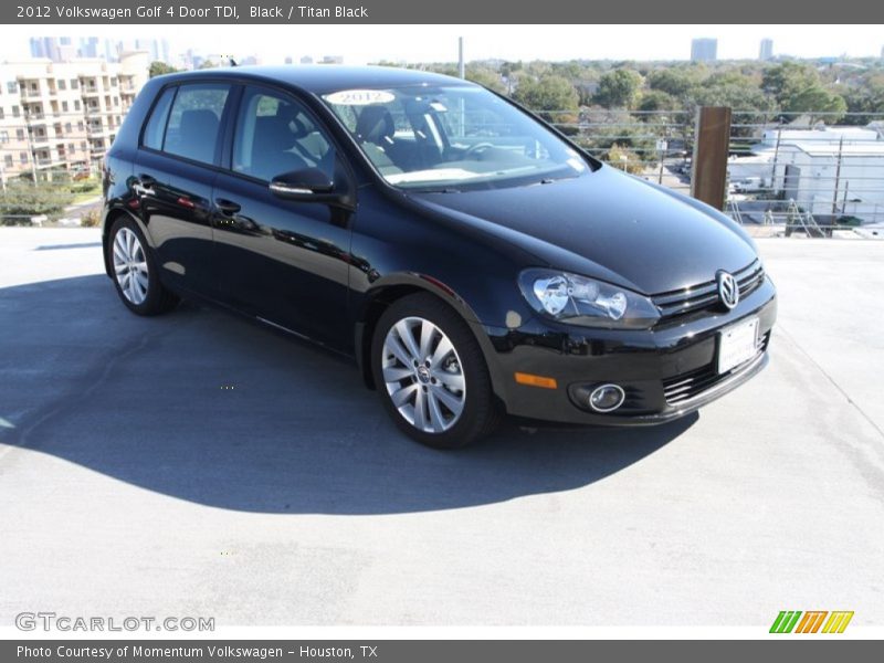 Black / Titan Black 2012 Volkswagen Golf 4 Door TDI