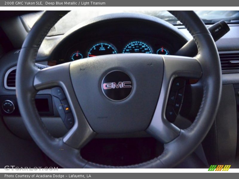 Deep Blue Metallic / Light Titanium 2008 GMC Yukon SLE