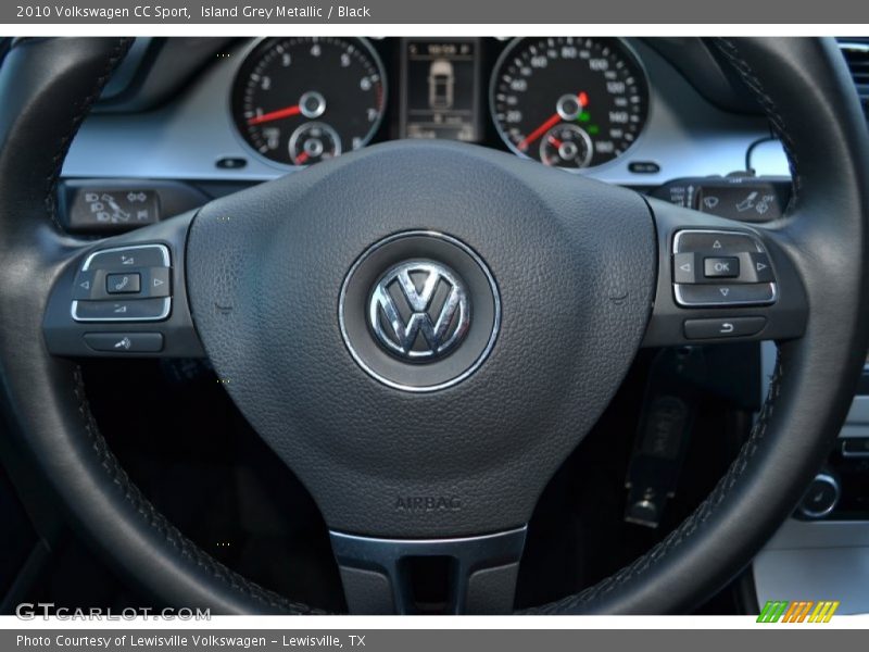 Island Grey Metallic / Black 2010 Volkswagen CC Sport