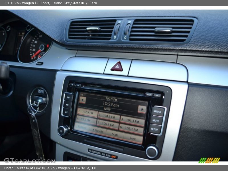 Island Grey Metallic / Black 2010 Volkswagen CC Sport