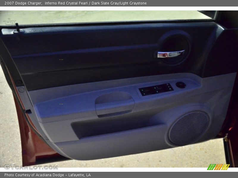 Inferno Red Crystal Pearl / Dark Slate Gray/Light Graystone 2007 Dodge Charger