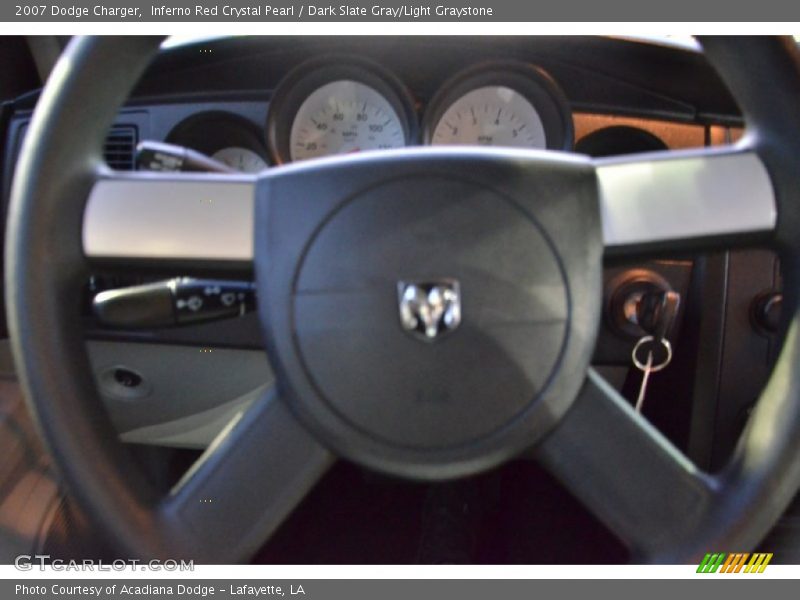 Inferno Red Crystal Pearl / Dark Slate Gray/Light Graystone 2007 Dodge Charger