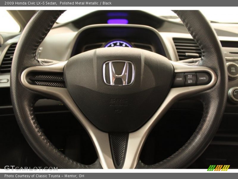 Polished Metal Metallic / Black 2009 Honda Civic LX-S Sedan