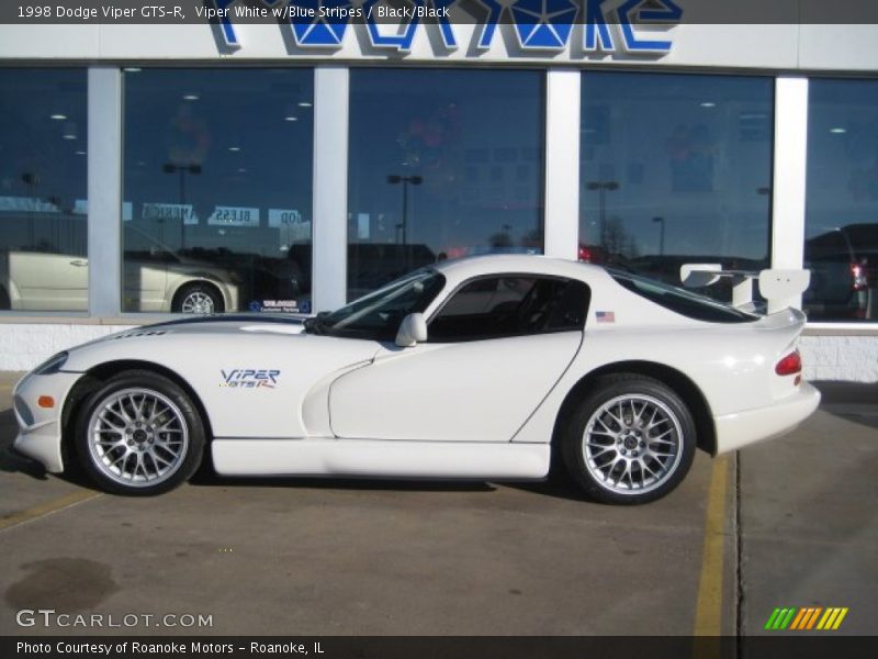 Viper White w/Blue Stripes / Black/Black 1998 Dodge Viper GTS-R