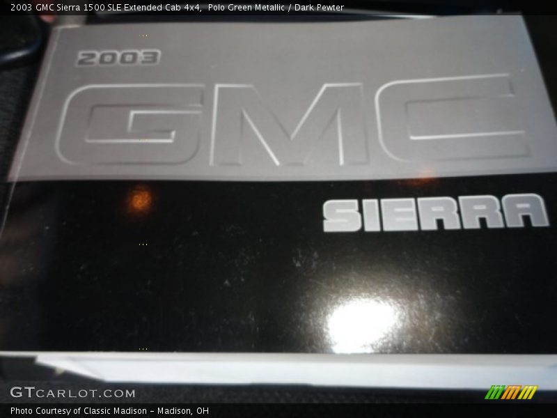 Polo Green Metallic / Dark Pewter 2003 GMC Sierra 1500 SLE Extended Cab 4x4