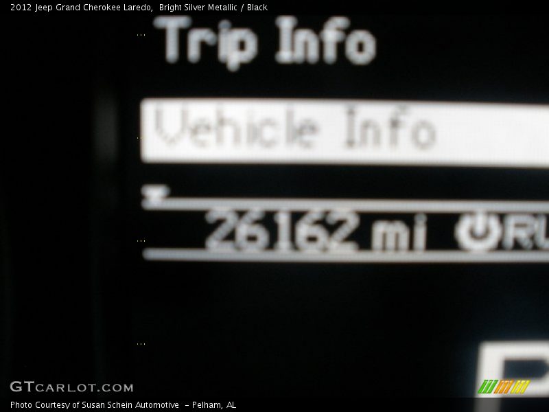 Bright Silver Metallic / Black 2012 Jeep Grand Cherokee Laredo