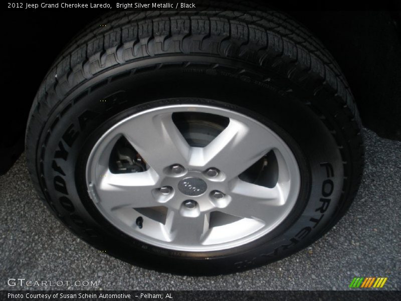 Bright Silver Metallic / Black 2012 Jeep Grand Cherokee Laredo