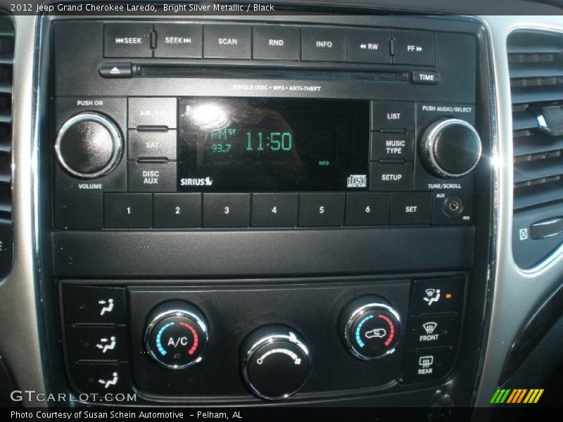 Bright Silver Metallic / Black 2012 Jeep Grand Cherokee Laredo