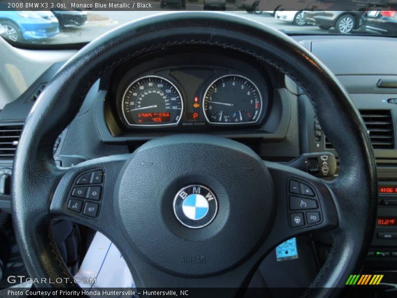 Monaco Blue Metallic / Black 2008 BMW X3 3.0si