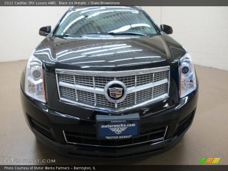 Black Ice Metallic / Shale/Brownstone 2012 Cadillac SRX Luxury AWD