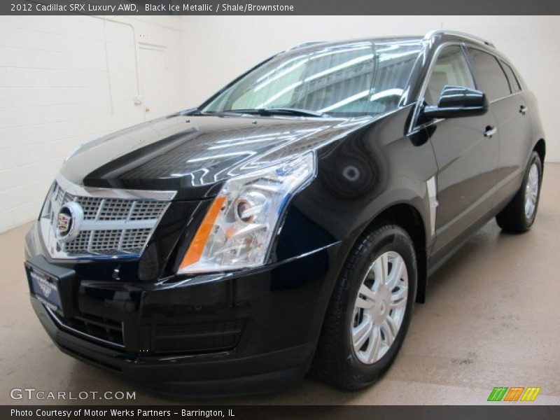 Black Ice Metallic / Shale/Brownstone 2012 Cadillac SRX Luxury AWD