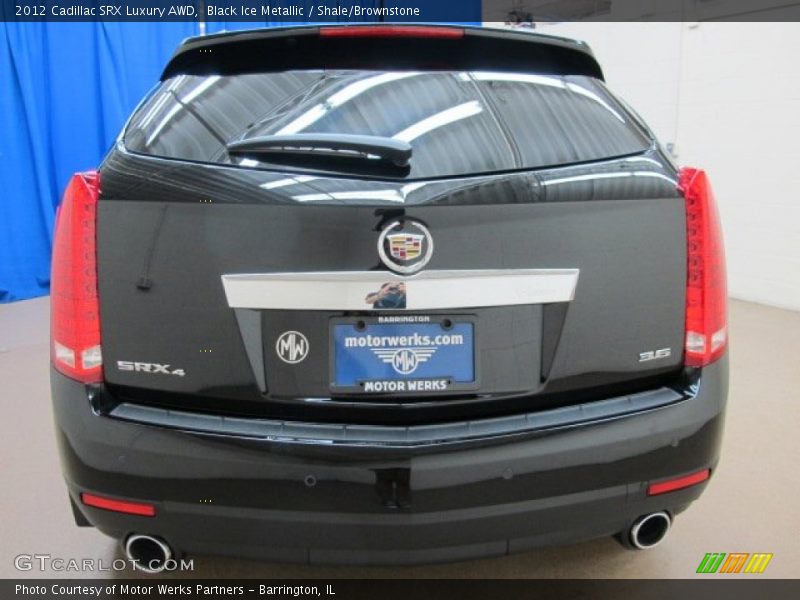 Black Ice Metallic / Shale/Brownstone 2012 Cadillac SRX Luxury AWD
