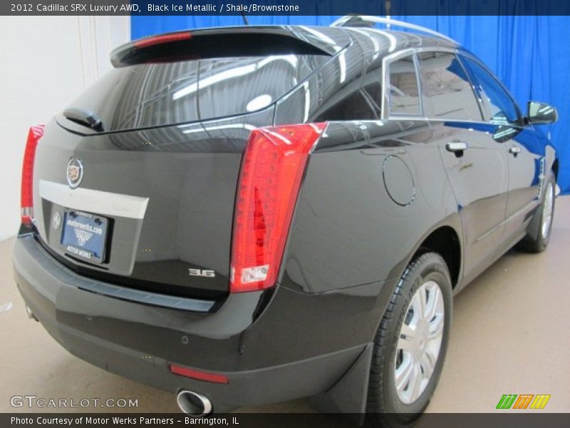 Black Ice Metallic / Shale/Brownstone 2012 Cadillac SRX Luxury AWD