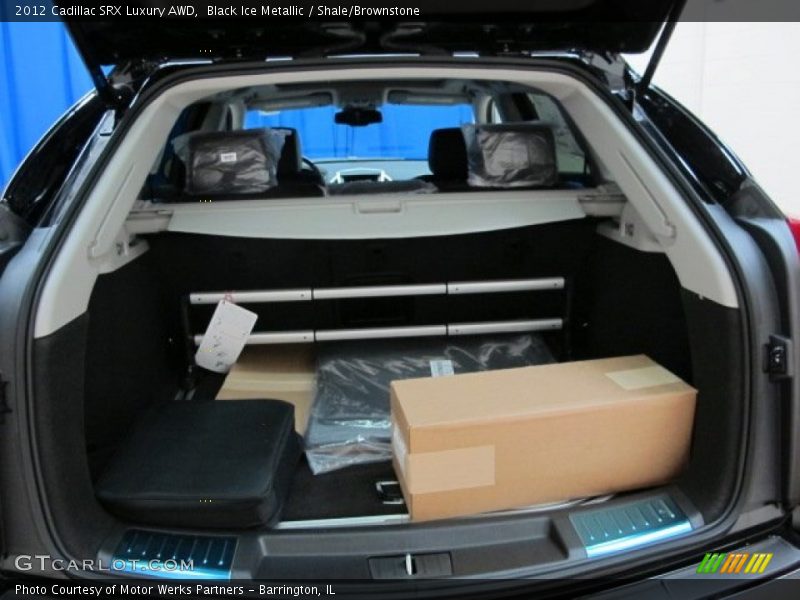 Black Ice Metallic / Shale/Brownstone 2012 Cadillac SRX Luxury AWD