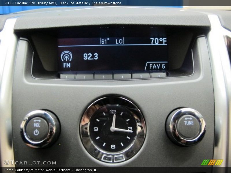 Black Ice Metallic / Shale/Brownstone 2012 Cadillac SRX Luxury AWD