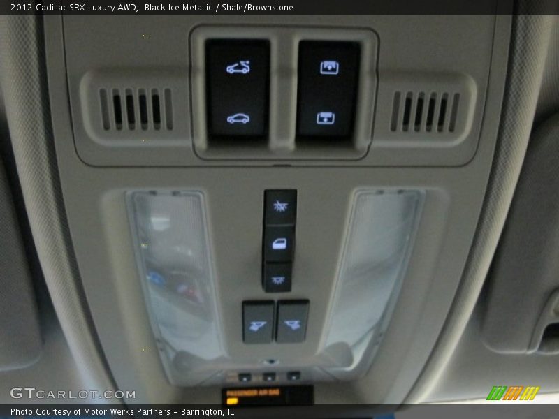 Black Ice Metallic / Shale/Brownstone 2012 Cadillac SRX Luxury AWD