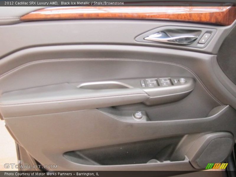 Black Ice Metallic / Shale/Brownstone 2012 Cadillac SRX Luxury AWD