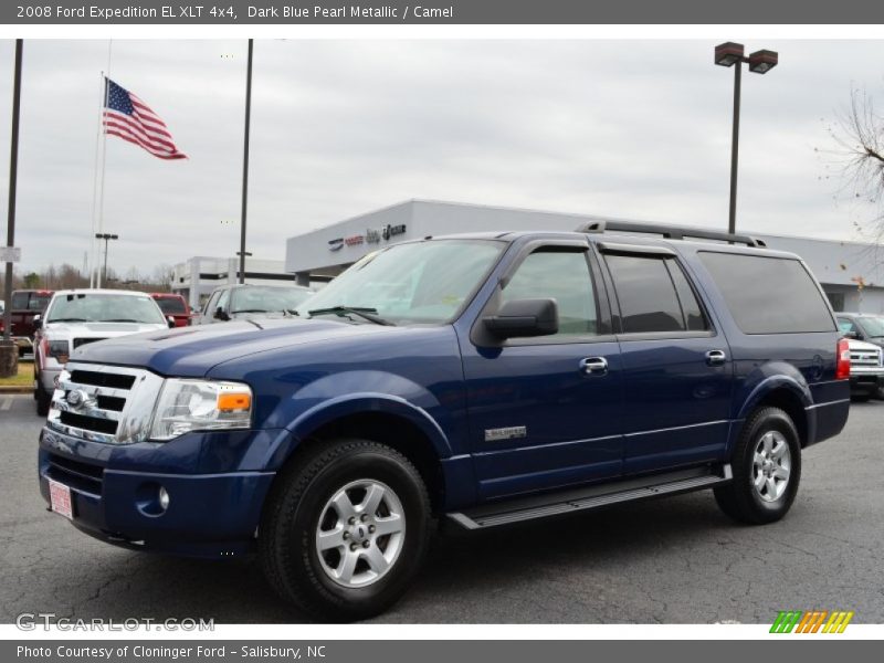 Dark Blue Pearl Metallic / Camel 2008 Ford Expedition EL XLT 4x4