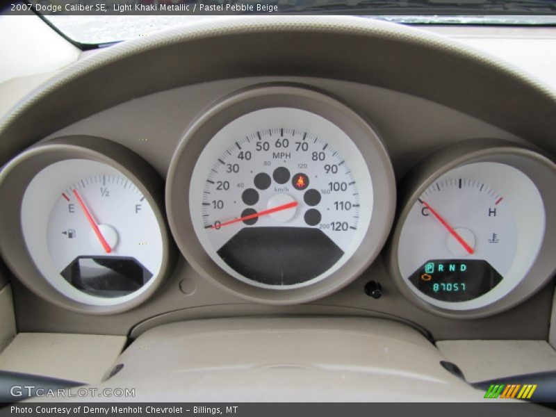 Light Khaki Metallic / Pastel Pebble Beige 2007 Dodge Caliber SE