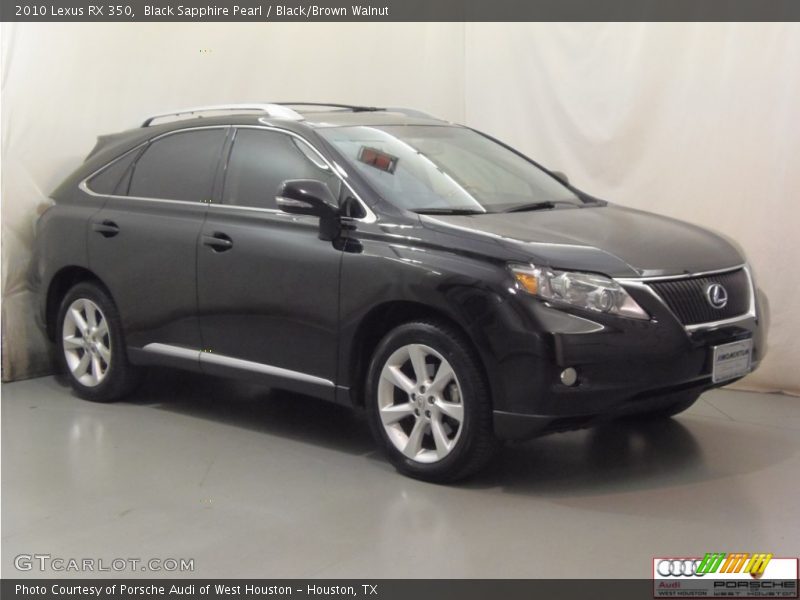 Black Sapphire Pearl / Black/Brown Walnut 2010 Lexus RX 350