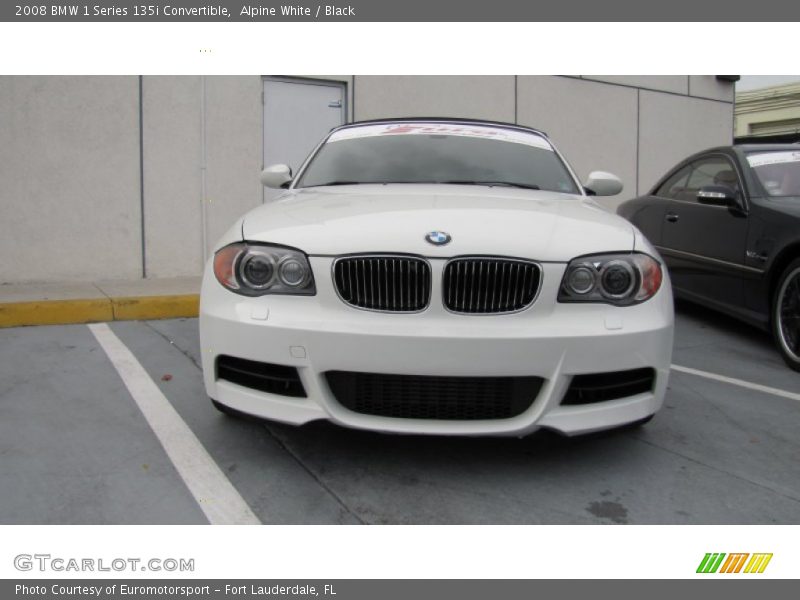 Alpine White / Black 2008 BMW 1 Series 135i Convertible