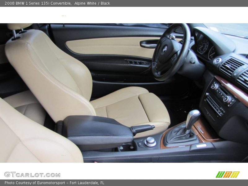 Alpine White / Black 2008 BMW 1 Series 135i Convertible