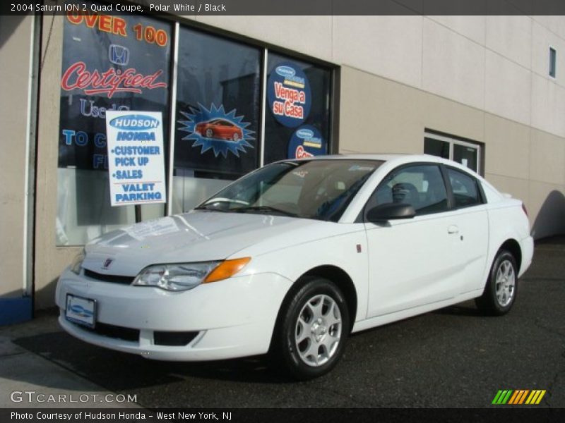 Polar White / Black 2004 Saturn ION 2 Quad Coupe