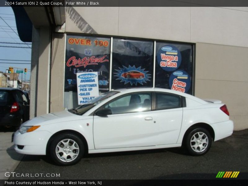 Polar White / Black 2004 Saturn ION 2 Quad Coupe