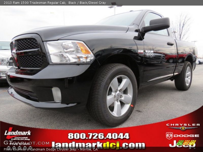 Black / Black/Diesel Gray 2013 Ram 1500 Tradesman Regular Cab