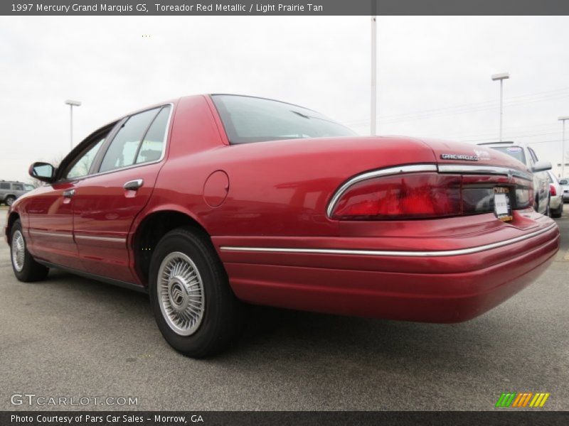 Toreador Red Metallic / Light Prairie Tan 1997 Mercury Grand Marquis GS