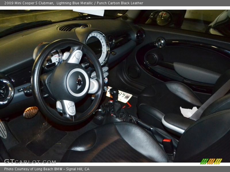 Lightning Blue Metallic / Punch Carbon Black Leather 2009 Mini Cooper S Clubman