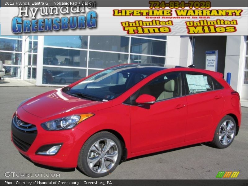 Volcanic Red / Black 2013 Hyundai Elantra GT