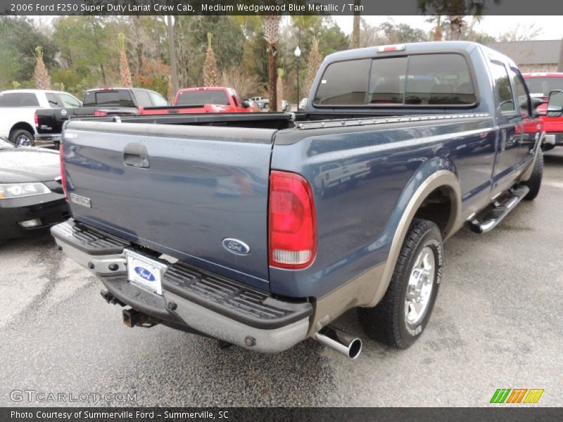 Medium Wedgewood Blue Metallic / Tan 2006 Ford F250 Super Duty Lariat Crew Cab