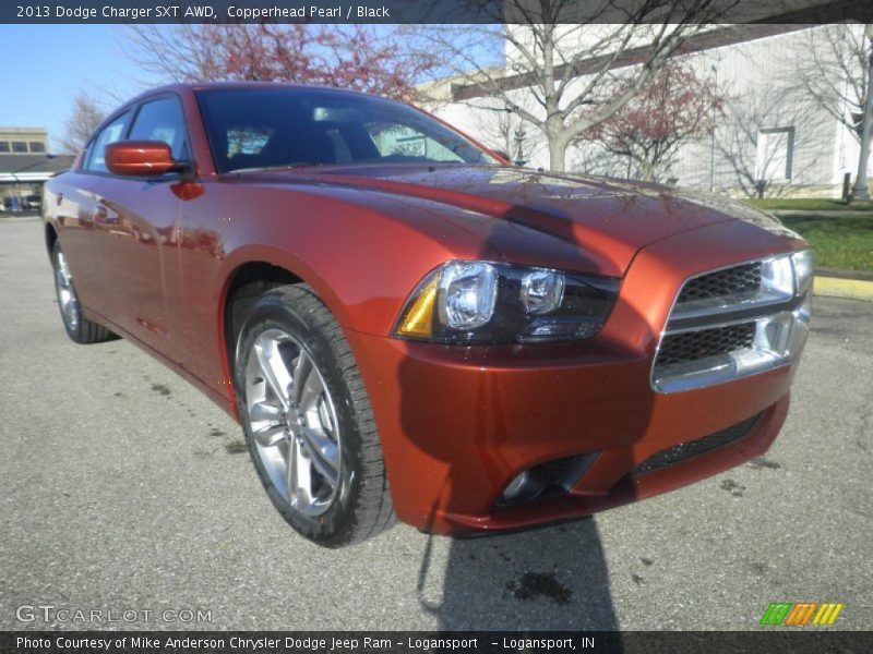 Copperhead Pearl / Black 2013 Dodge Charger SXT AWD