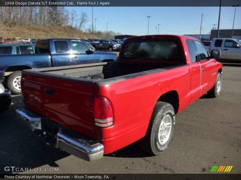 Flame Red / Agate 1999 Dodge Dakota SLT Extended Cab