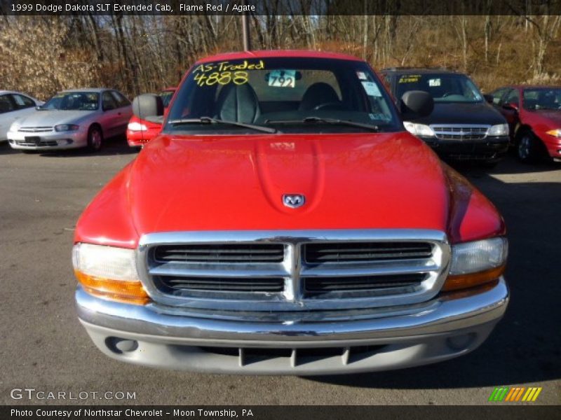 Flame Red / Agate 1999 Dodge Dakota SLT Extended Cab