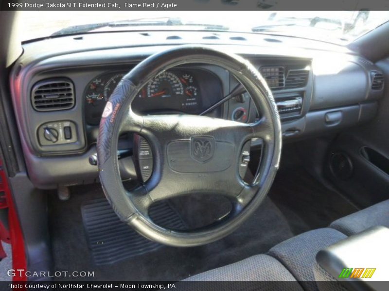 Flame Red / Agate 1999 Dodge Dakota SLT Extended Cab