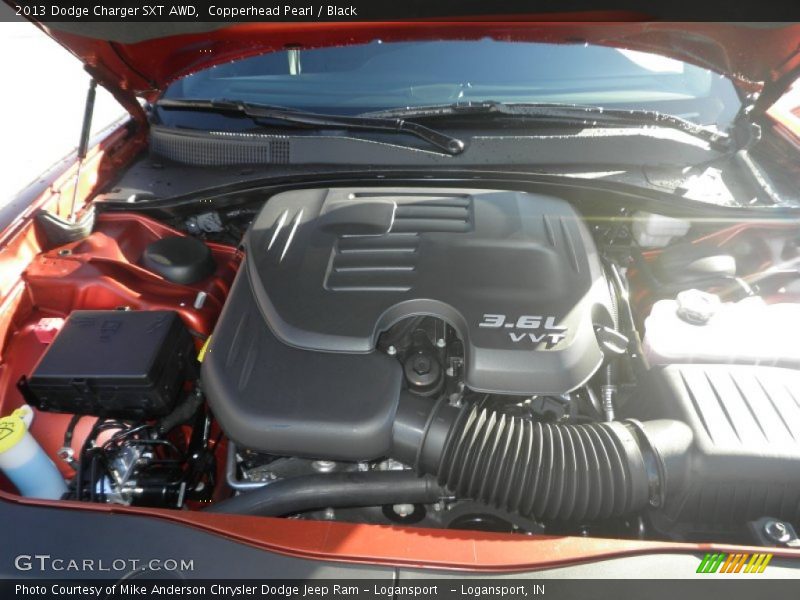 Copperhead Pearl / Black 2013 Dodge Charger SXT AWD