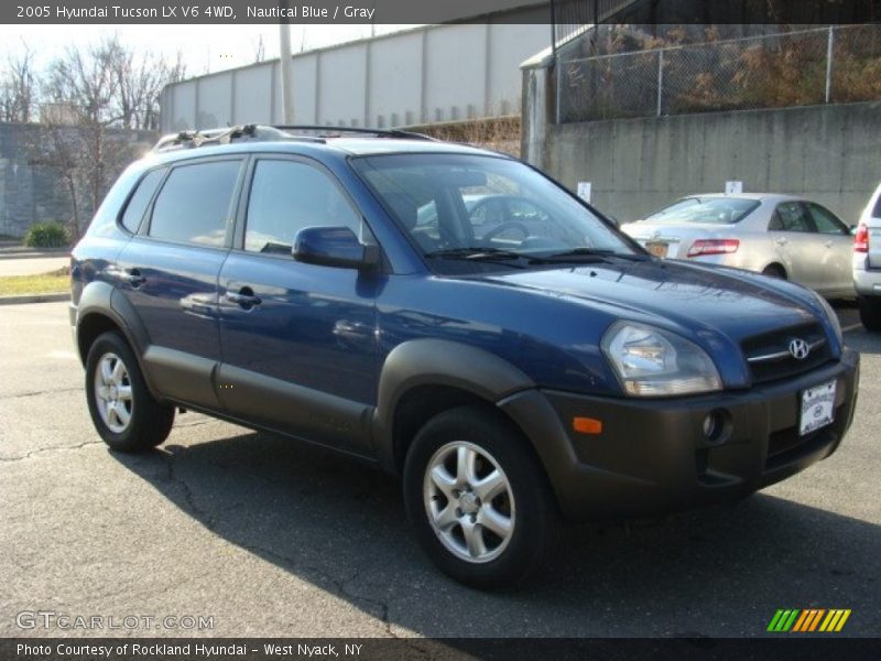 Nautical Blue / Gray 2005 Hyundai Tucson LX V6 4WD