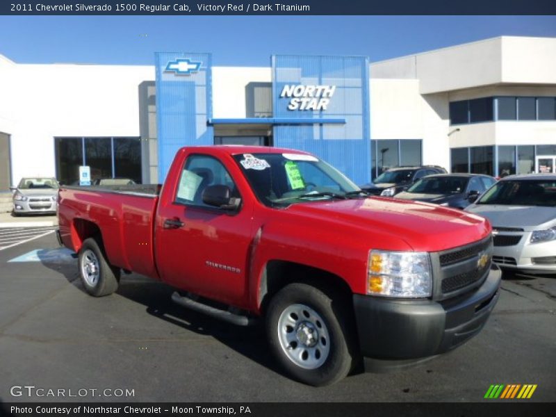 Victory Red / Dark Titanium 2011 Chevrolet Silverado 1500 Regular Cab